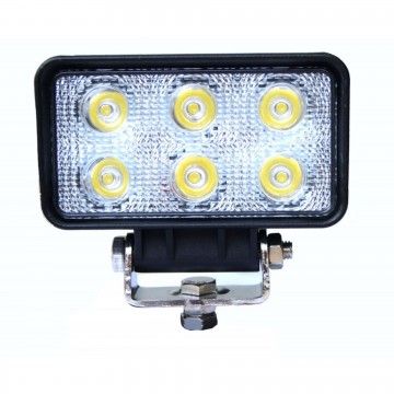 FAROL TRABALHO RETANGULAR 6 LED 6000K IP67