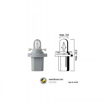SUPORTE LAMPADA 24V1,2W  BAX10d CINZENTO