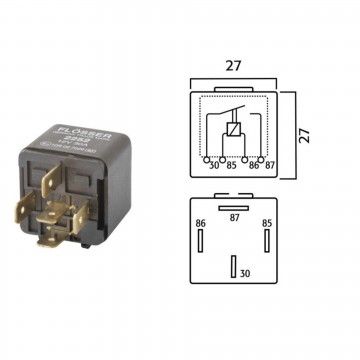 RELEY 12VTS-30A    5-Terminais