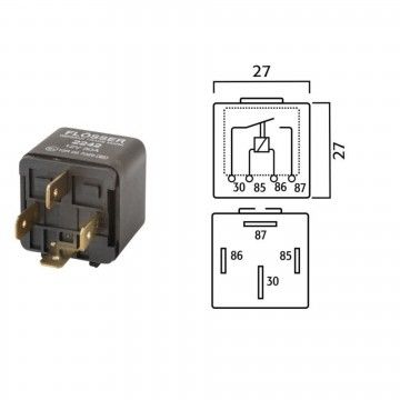 MINI RELEY  12V-30A 4-TER