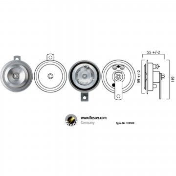 CLAXON 12V FREQ.ALTA 450Hz