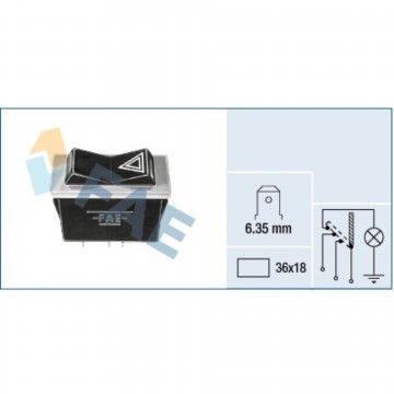 INTERRUPTOR DE TECLA 4 PISCAS