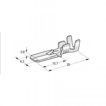 TERMINAL MACHO 6.3MM  0.5-1.0