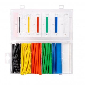CAIXA TUBO RETRACTIL 100mm PR/AM/VERM/VERDE/AZ/BR  100PCS